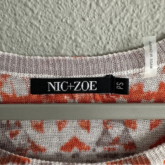 Nic + Zoe Multicolor Patterned Linen Knit Top PS - Picture 2 of 10